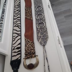 Bundle Designers Belts, Various Prices, Size  M & LARGE; Leather Material 