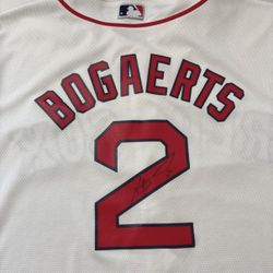 Xander Bogaerts autographed Red Sox jersey