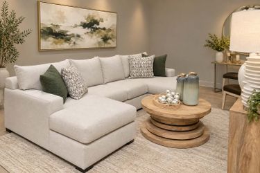 custom made sectional with doble chaise