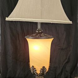 Antique Style Urn Base Lamp With Bell Shade. 