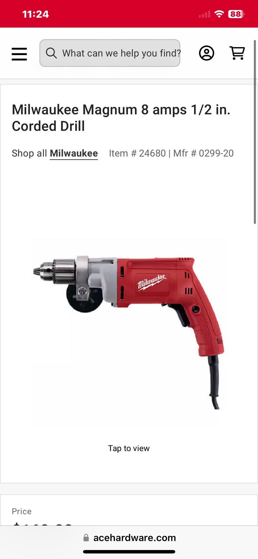 Milwaukee Magnum Drill