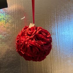 10” Decoration Decor Flower Ball Burgundy Red Gothic