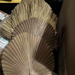 Wedding/qQuince Decorations, New Bouquet, Flowers Arrangements And Gold Palm Leaves All For 80.00, Just The Bouquet Was 59.00 