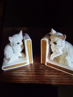 Cat book ends vintage Perfect