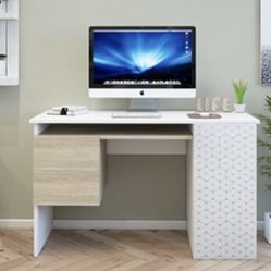 Functional White Multicolor Computer Desk