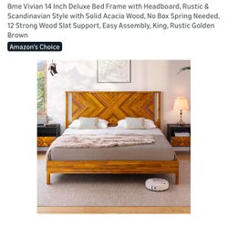 King Size bed Frame -$150- pick up today or drop off