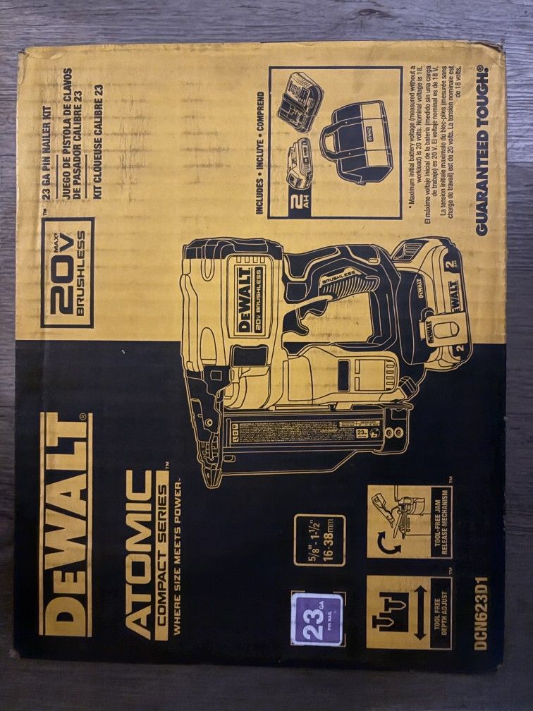 **DEWALT ATOMIC Pin Nailer Kit – Brand New!**