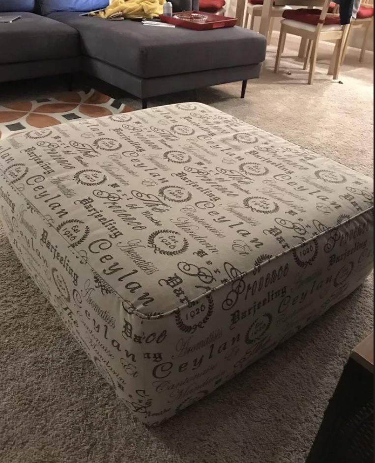 Contemporary Design Ashley Alenya Oversized Accent Ottoman in Quartz Microfiber
