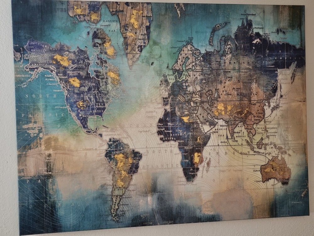 World Map art UP PU