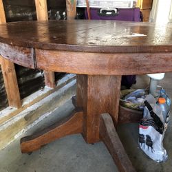 Antique Table And 3 Chairs