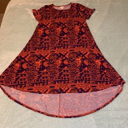 Lularoe Carly Dress Size XS Navy and Red