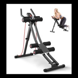 NEW Foldable Abdominal Trainers Fitness Equipment Machine with LCD Display for Home Gym Full Body Exercise, Max 440lbs