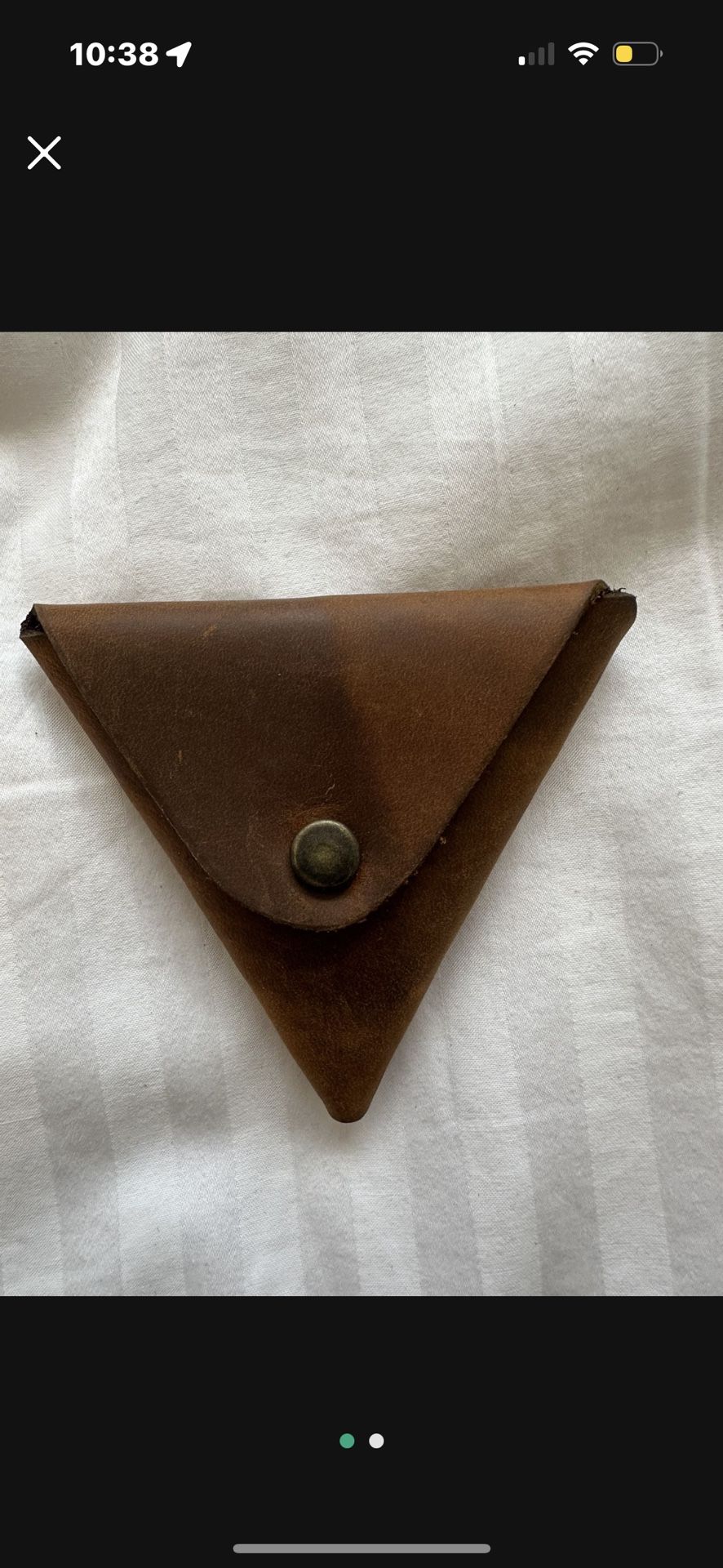 Real Leather Fun Wallet - NEW Never Used!