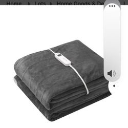 Heated Blanket Electric Throw foot pocket