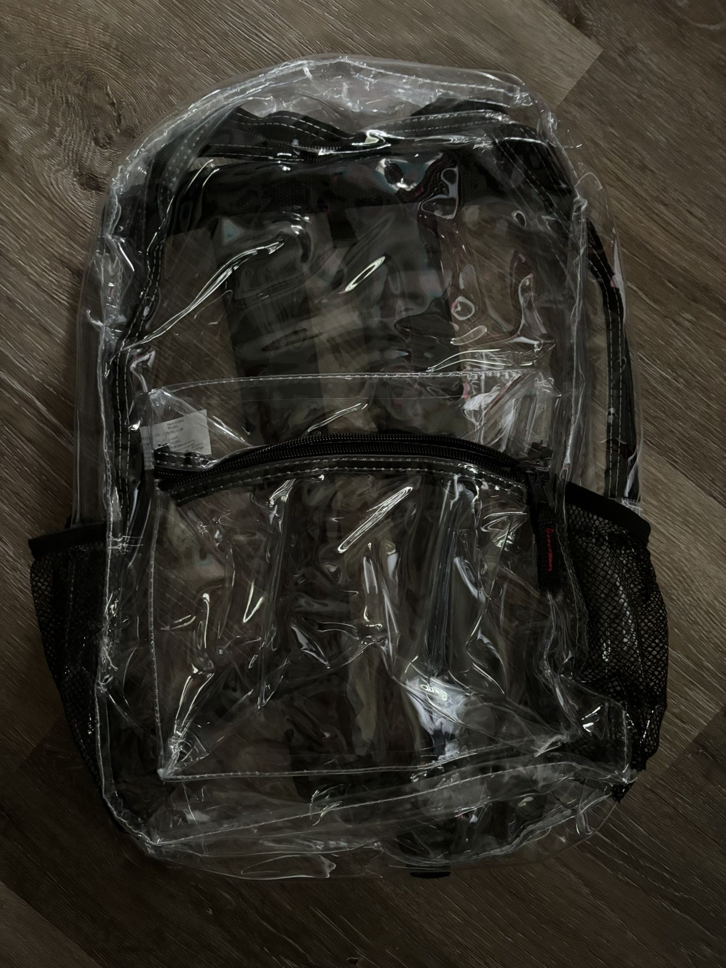 Clear & Black Backpack