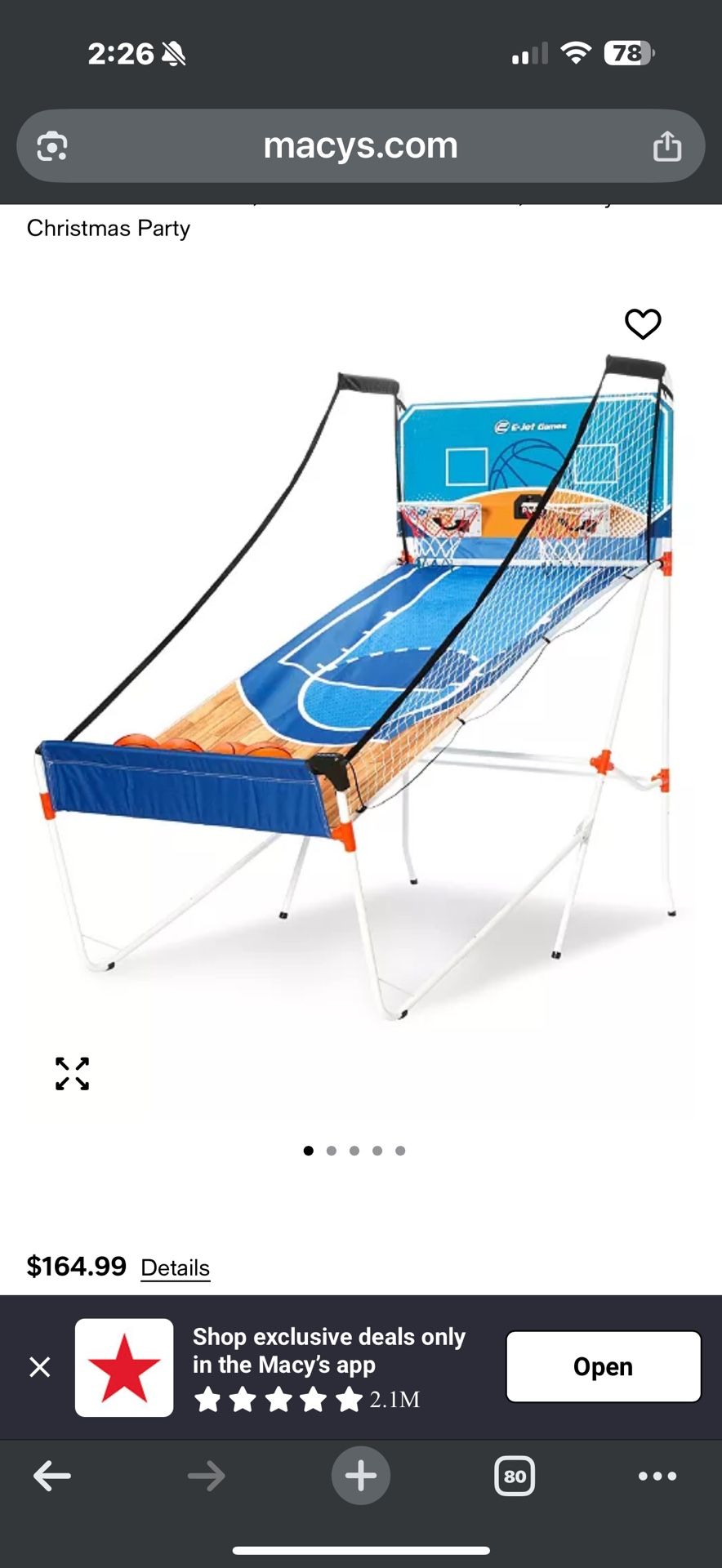 16 IN 1 LIGHTNING ARCADE BASKETBALL GAME