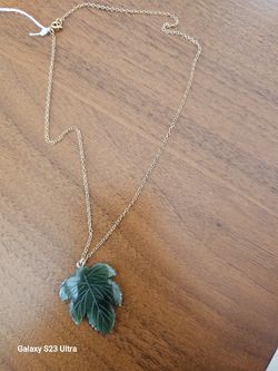 JADE LEAF NECKLACE