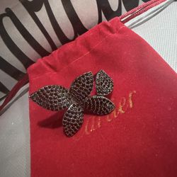 SEGRETI luxury Flower Ring  Titanium 