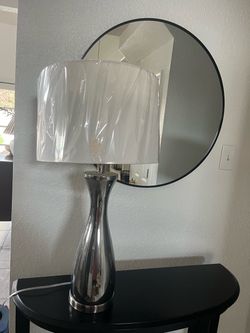 2 large Table Lamps with White Drum Shade