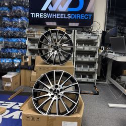 Mercedes Benz Wheel 5x112  Replica C300 C350  18x8.5 And 18x9.5 Machine Black