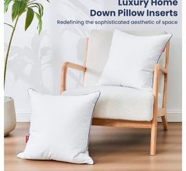 Luxury Home Down Pillow Inserts 2 set