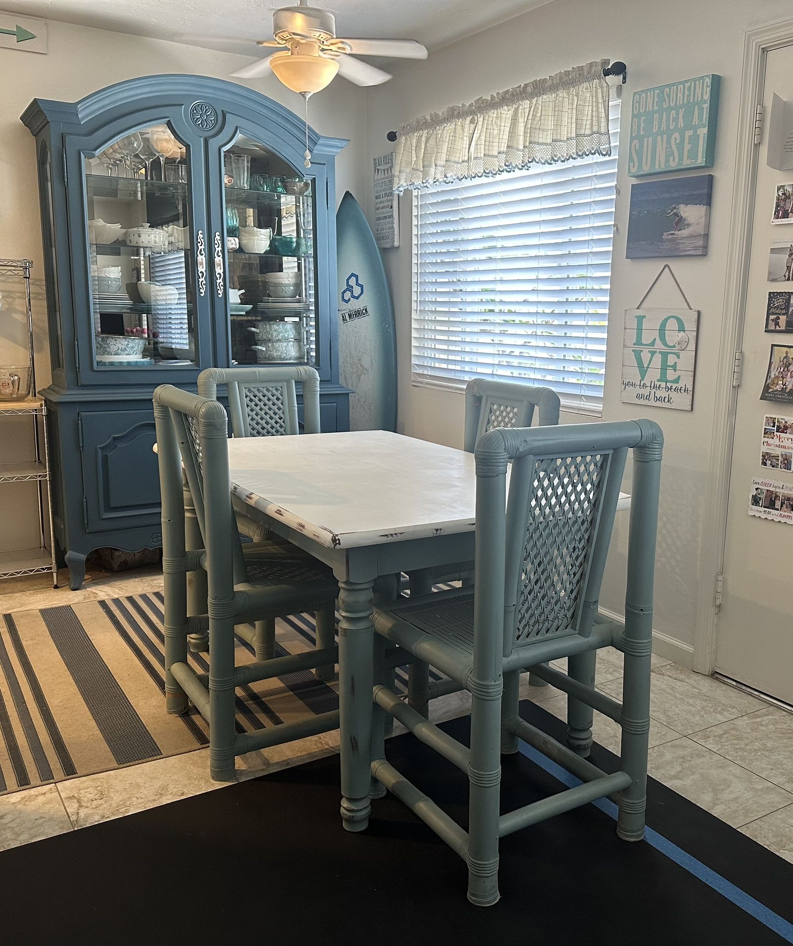 Coastal Dining Set snd China Cabinet