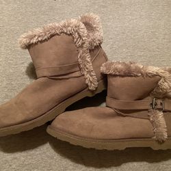 Womens Makalu California Yenie Faux Fur Taupe Brown Winter Boots. Sz 10M