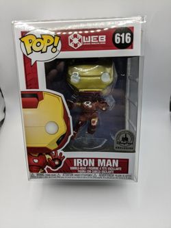 Funko Pop Iron Man Spider-Man WEB Disney Parks Exclusive 