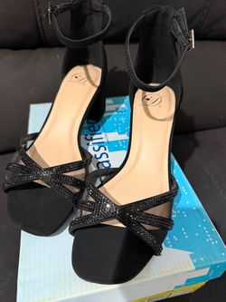 Black Heels With Rhinestones