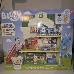 Bluey Supermarket Playset ... Complete Open Box 
