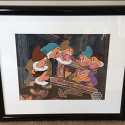 Disney Seven Dwarfs Framed Serigraph Limited Edition