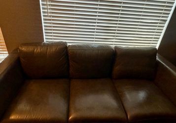 Leather Sofa and Armchair Set