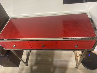 Vibrant Red Console Table