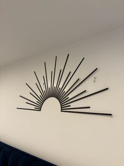 Black Metal Sunburst Wall Art