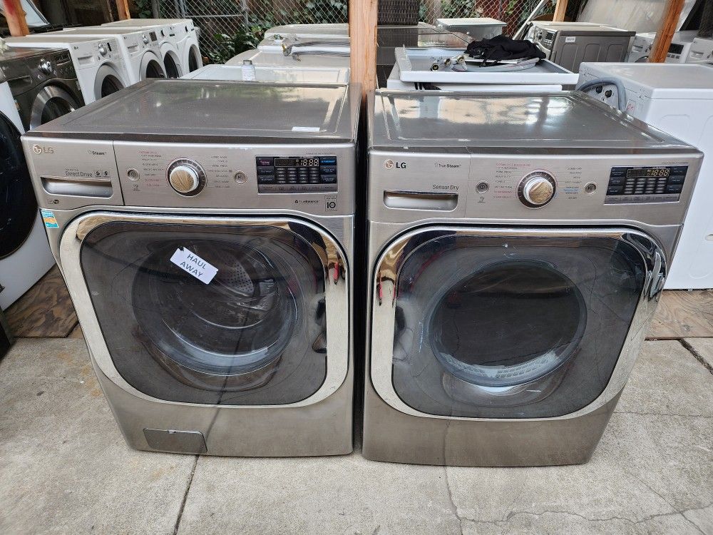 Front Load LG Lavadora Y Secadora30 Pulgadas Mega Capacidad Lavadora 5.5 Secadora 9.0 Eléctrica 220 Voltios La Secadora