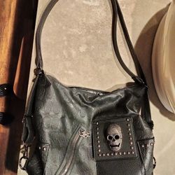 Black Vegan Leather Crossbody/Shoulder Bag