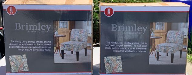 Handy Living Brimley Armless Chair – Set of 2