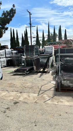 Black Metal Fence Panels – Large Lot
