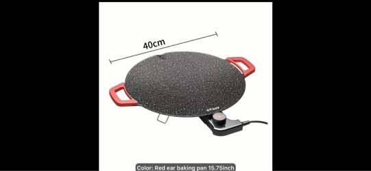 Korean-style Round Multi-functional BBQ Pan, Home-use Grill Pan, Electric Grill, BBQ Pot, Non-stick Pan, Outdoor BBQ Pan