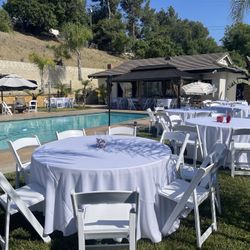 Chairs Tables Tents Backdrops Balloon Garlands 