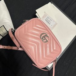 Gucci Small pink Mormont Bag 