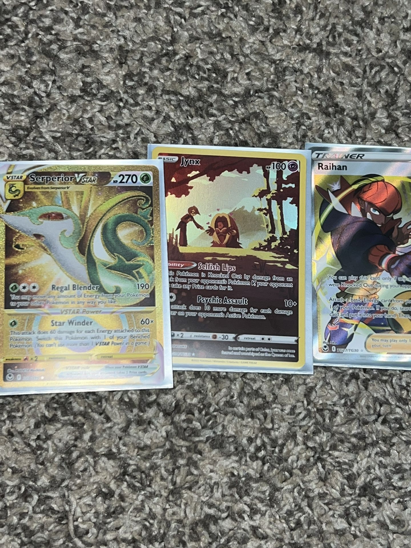 3 pokemon cards all holo