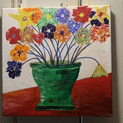 Original Acrylic On Canvas Painting 11”x11”