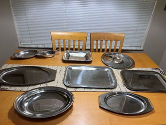 Summit 18/10 stainless steel Italy serving platters