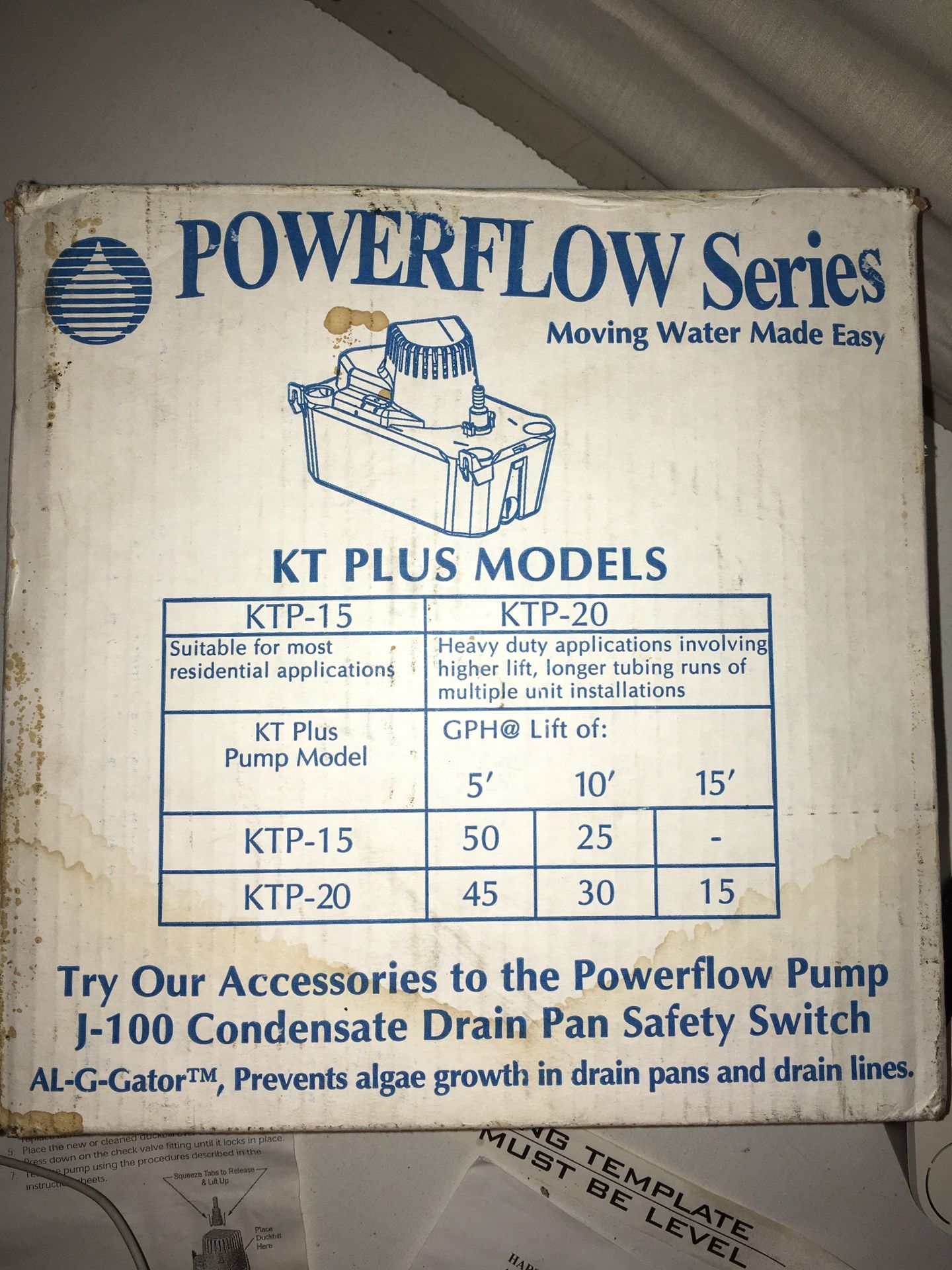 Brand New Hartell Pumps Powerflow Series KT Plus Condensate Removal