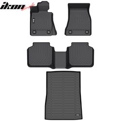 Fits 2016-2022 BMW 7 Series G11 3D Molded All Weather Floor Mats Carpet + Trunk Mat