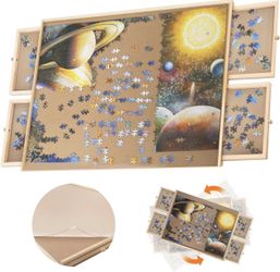1000 Piece Wooden Jigsaw Puzzle Board - 4 Drawers