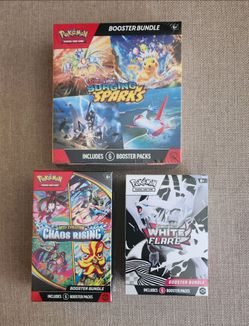Pokémon TCG Booster Bundle Set - Surging Sparks, Chaos Rising, White Flare