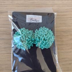 CIRCULAR BEADED STUD EARRINGS