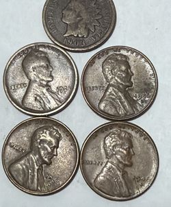 US Cent 5 Coin Lot - OBO